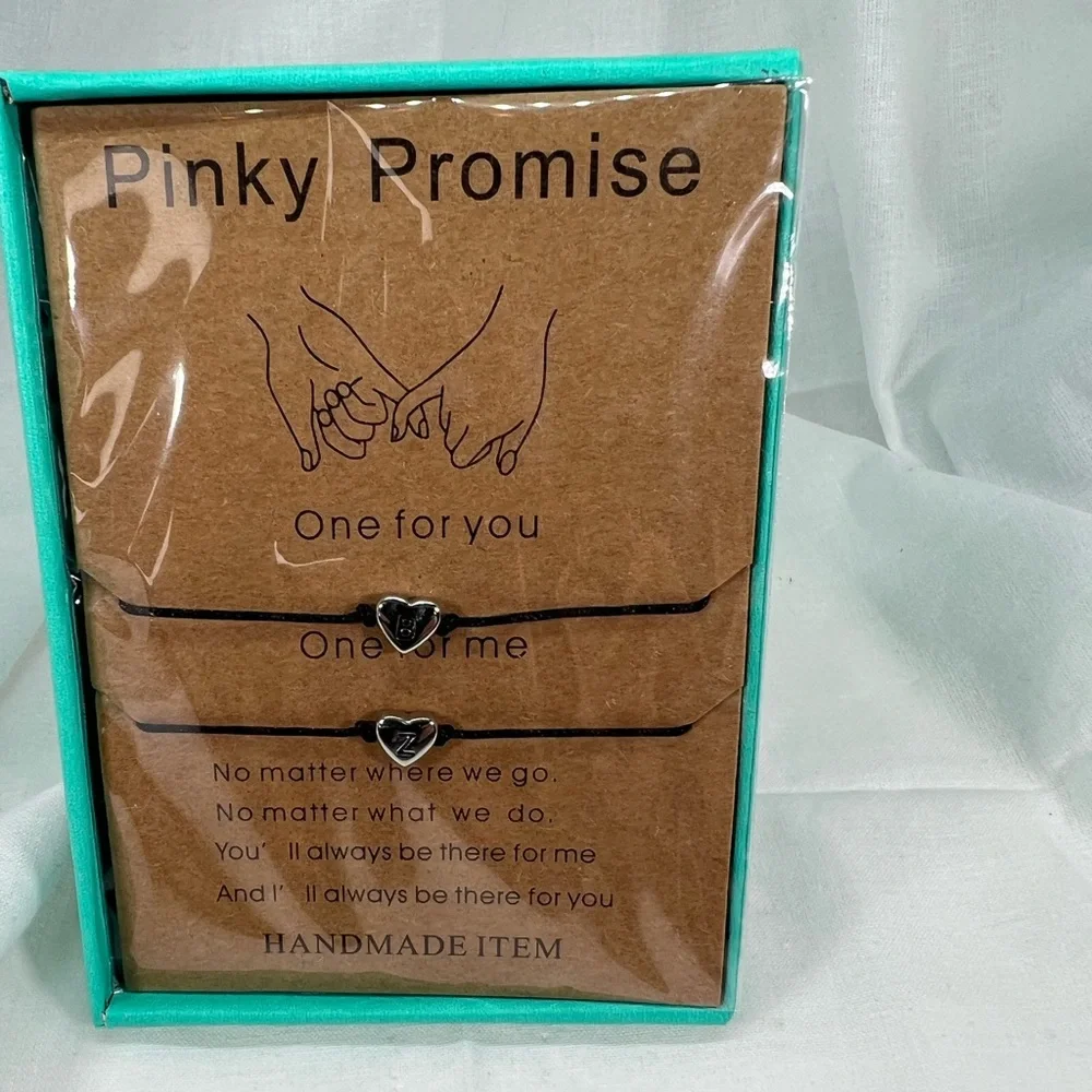 Pinky Promise Best Friends BFF Girlfriend Boyfriend Couple Mom Kid Bracelets